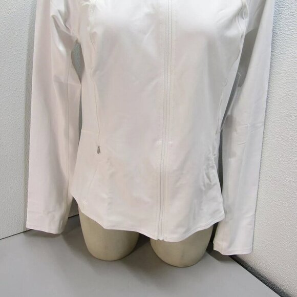 NEW ATHLETA Womens Interval Workout Hooded Jacket White Size L - Picture 4 of 12